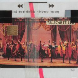 T&eacute;l&eacute;carte &agrave; puce Monaco MF11 French Cancan NSB 1990