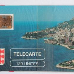 T&eacute;l&eacute;carte &agrave; puce Monaco MF3 Rocher de Monaco 120U NSB 1989