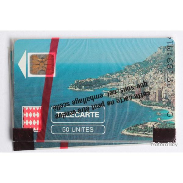 T�l�carte � puce Monaco MF1 Rocher de Monaco fl�che blanche NSB 1989