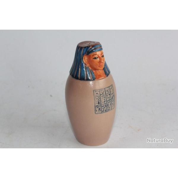 Sali�re porcelaine vase canope Pharaon