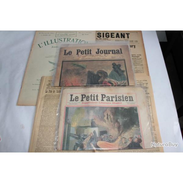 Lot journaux ancien du 8 octobre 1911