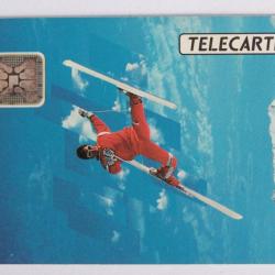 T&eacute;l&eacute;carte &agrave; puce France Ski acrobatique 50U 1991