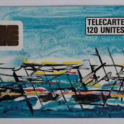 T&eacute;l&eacute;carte &agrave; puce France Baltazar 1989 accent rouge