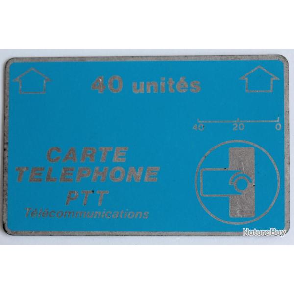 T�l�carte holographique France L&G Bleu 40 unit�s A14