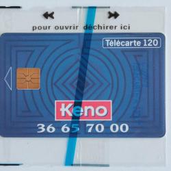 T&eacute;l&eacute;carte &agrave; puce France Publique Keno 120 U NSB 1993