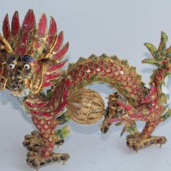 Dragon en &eacute;maux cloisonn&eacute;s Chine