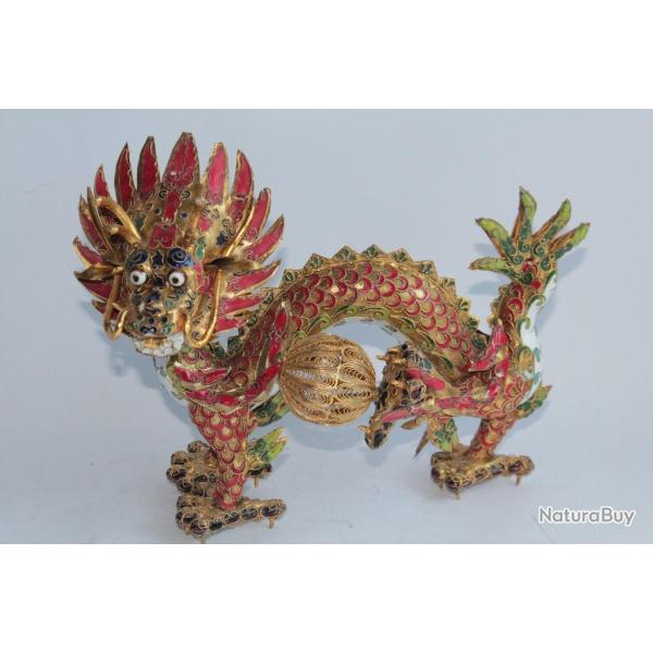 Dragon en �maux cloisonn�s Chine