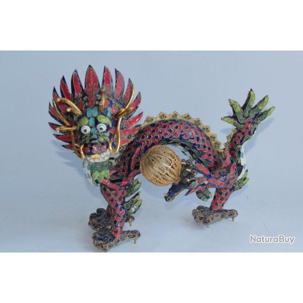 Dragon en �maux cloisonn�s Chine