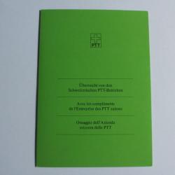 Carnet Timbres sp&eacute;ciaux Suisse FDC 1980