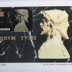 T&eacute;l&eacute;carte &agrave; puce France Priv&eacute;e Herm&egrave;s bic&eacute;phale Fr&eacute;jus + encart