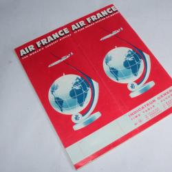 Air France Time Table n&deg;4 1958