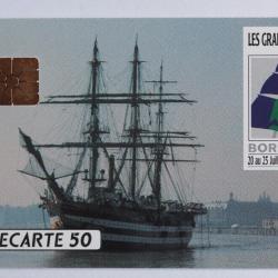 Télécarte à puce France Privée Grands voiliers Bordeaux 1990