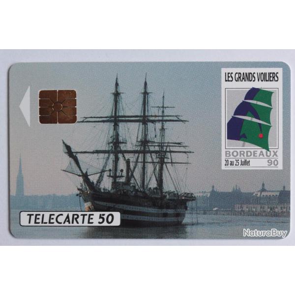 T�l�carte � puce France Priv�e Grands voiliers Bordeaux 1990