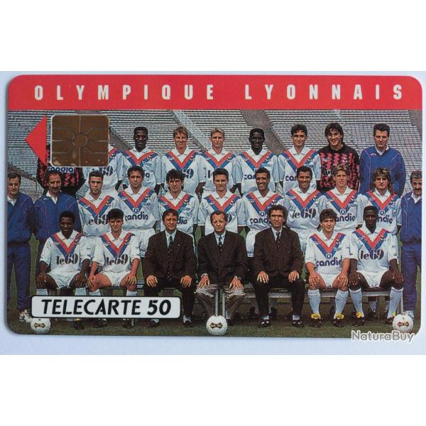 T�l�carte � puce France Priv�e Olympique Lyonnais 1990/1991