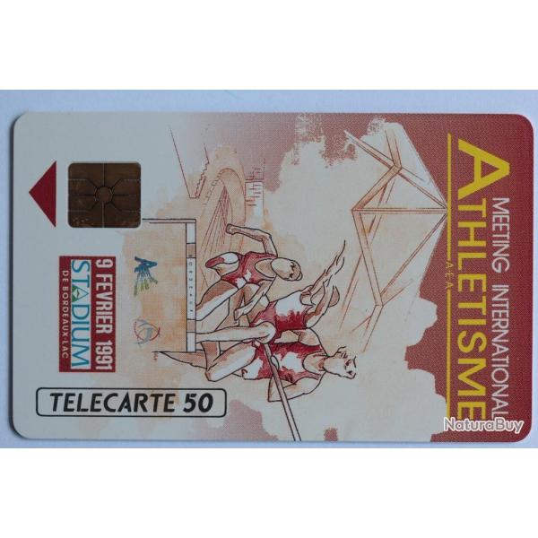 T�l�carte � puce France Priv�e Athl�tisme Meeting de Bordeaux 1991