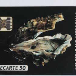 Télécarte à puce France Privée Huître Une perle sur votre table 1990