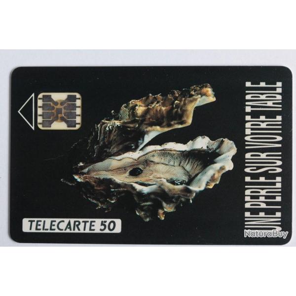 T�l�carte � puce France Priv�e Hu�tre Une perle sur votre table 1990