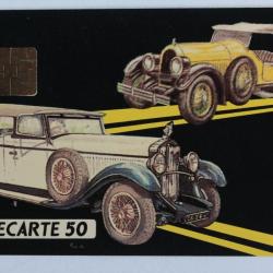 Télécarte à puce France Privée Aureus 2 Voitures anciennes 1990