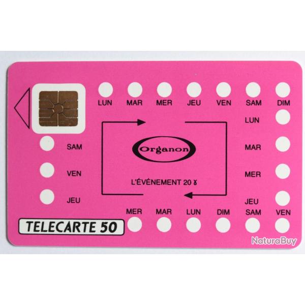 T�l�carte � puce France Priv�e Organon 1990