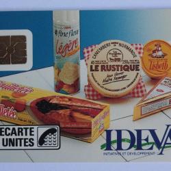 Télécarte à puce France Privée Ideval Alimentaire 1989