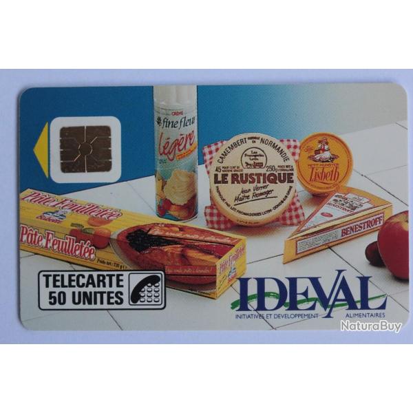 T�l�carte � puce France Priv�e Ideval Alimentaire 1989