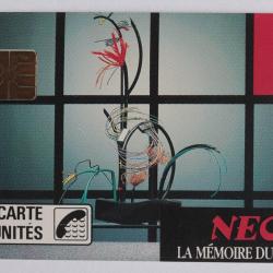 T&eacute;l&eacute;carte &agrave; puce France Priv&eacute;e NEC 1 La m&eacute;moire du futur 1988