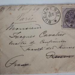Enveloppe Roumanie cachet Buguresci 1896