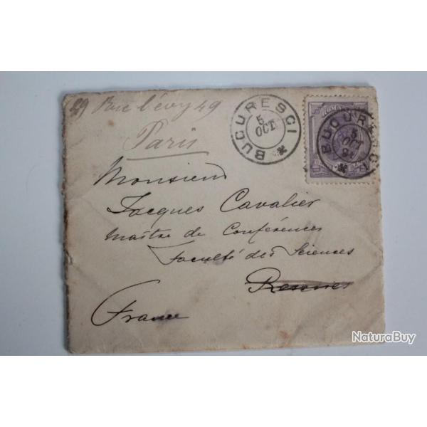 Enveloppe Roumanie cachet Buguresci 1896