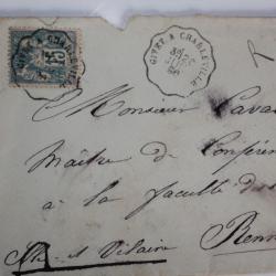 Enveloppe France cachet de convoyeur de ligne avec retour 189