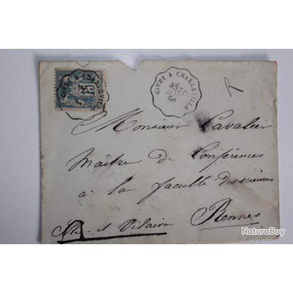 Enveloppe France cachet de convoyeur de ligne avec retour 189