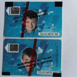 Télécartes à puce France Visage d'enfant 1989 NSB