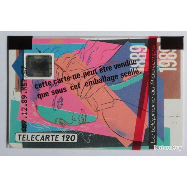 T�l�carte � puce France T�l�phone au fil du temps 120U 1989 NSB