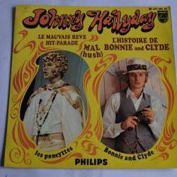 45 Tours  Johnny Hallyday ?- L'histoire De Bonnie And Clyde