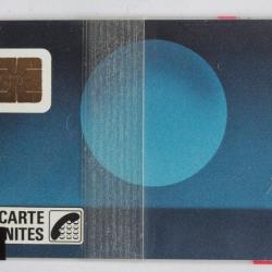 T&eacute;l&eacute;carte &agrave; puce France Soleil bleu 120U SO2 1988 NSB