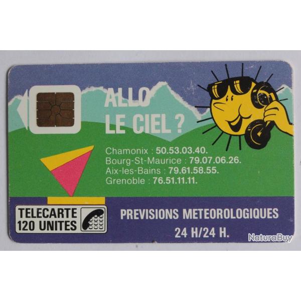 T�l�carte � puce France Allo le ciel 120U 1988