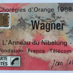 T&eacute;l&eacute;carte &agrave; puce France Wagner SC3 1988