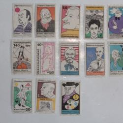 Timbres Tch&eacute;coslovaquie Komisia UNESCO 1968/1969 neufs