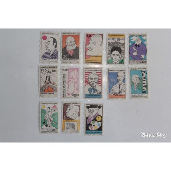 Timbres Tch�coslovaquie Komisia UNESCO 1968/1969 neufs