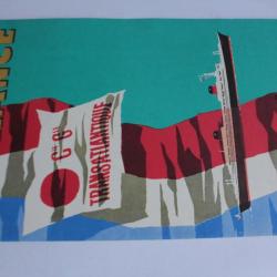 Brochure Croisi&egrave;re French Line Coupe longitudinale Paquebot France