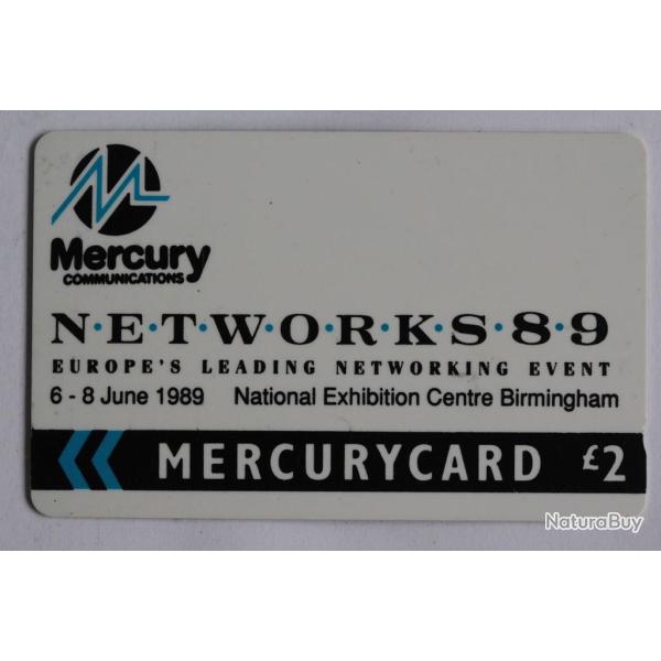 T�l�carte GPT Royaume-Uni Networks '89 Exhibition Birmingham 15MER