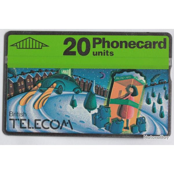 T�l�carte L&G Royaume-Uni Christmas 1990 Taxi 010C