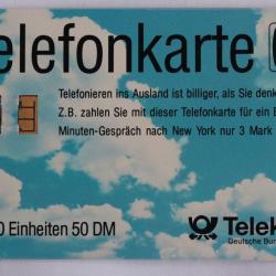 T&eacute;l&eacute;carte &agrave; puce Allemagne Wolkenhimmel 1991