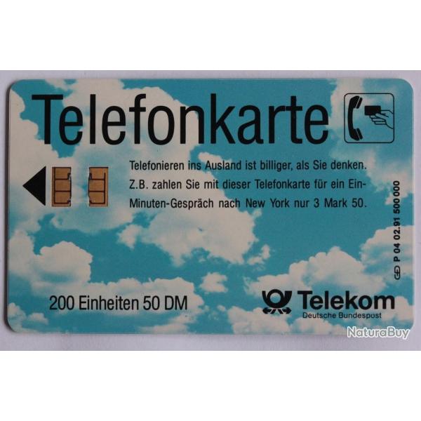 T�l�carte � puce Allemagne Wolkenhimmel 1991