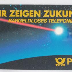 T&eacute;l&eacute;carte &agrave; puce Allemagne Wir zeigen Zukunft 1986