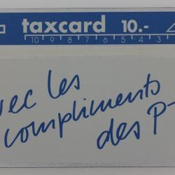 T&eacute;l&eacute;carte L&G dummy Avec les compliments des PTT Suisse