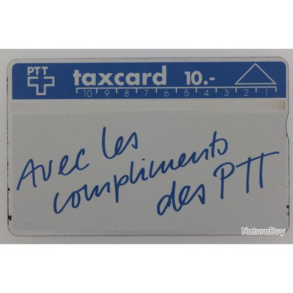 T�l�carte L&G dummy Avec les compliments des PTT Suisse