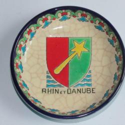 LONGWY Coupelle émaux Rhin et Danube Colmar