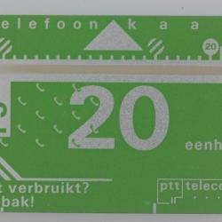 Télécarte L&G dummy PTT Telecommunicatie 20 eenheden Pays-Bas