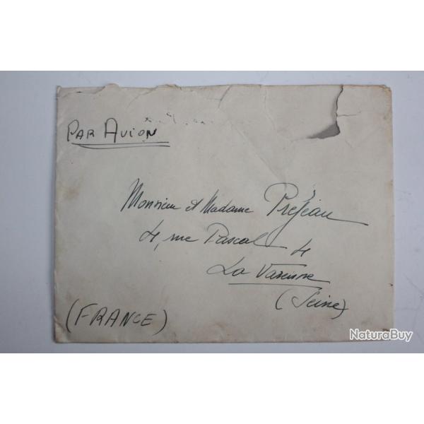 Enveloppe Iran par avion shah mohammed 1950