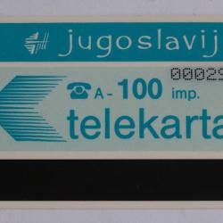 Télécarte Autelca Yougoslavie Telekarta 100